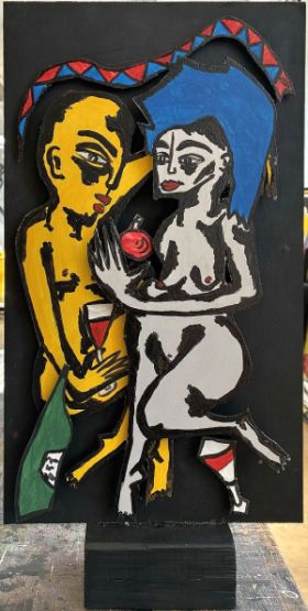 Motiv zuEinladung zu einem Bankett im Atelier von Klaus Süß