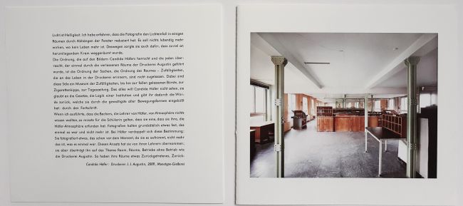 Artikel über Candida Höfer (Ausschnitt) mit Foto Druckerei Augustin